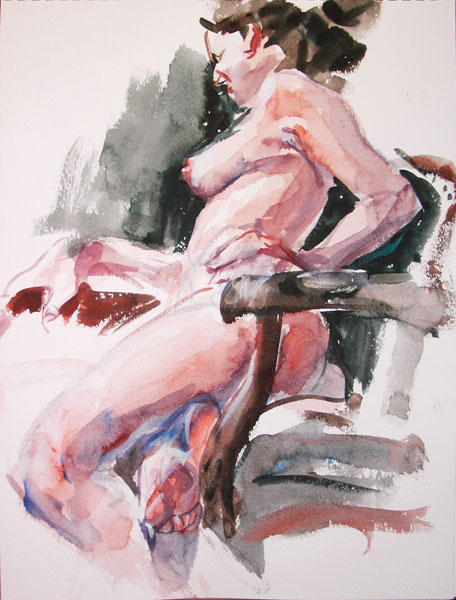 Rainbow Seated In A Chair, Twisting Her Torso