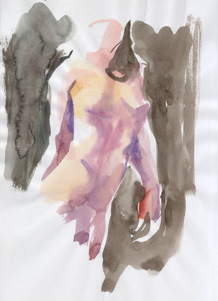 Standing Female Nude, With Hips Twisted In Profile And Right Arm Reaching Behind Her Back