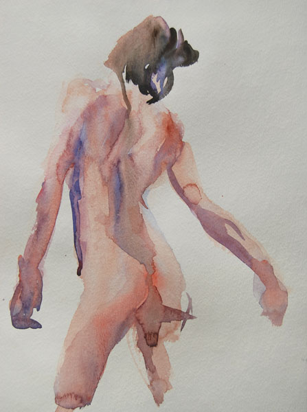 Female Nude, Standing In Reverse, Outstretching Her Right Arm