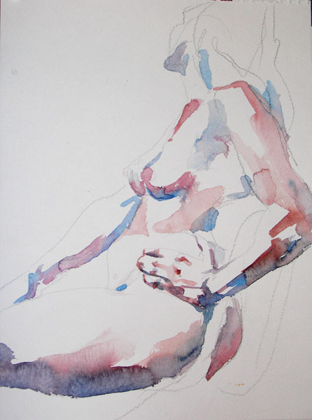 Female Nude, Seated, In Profile, With Left Hand On Her Hip, Looking Back
