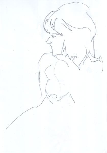 Seated Female Nude (Kika), Leaning To Her Left While Looking Over Her Right Shoulder