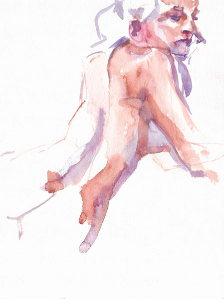 Female Nude (Piera), Seated In Reverse, Twisting Her Torso To Her Right, Leaning On Her Left Arm