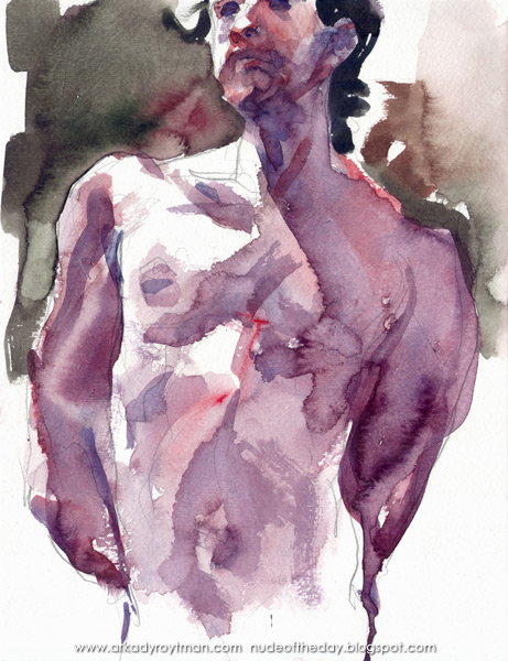 Male Nude, Standing In Contrapposto, His Arms Behind His Back