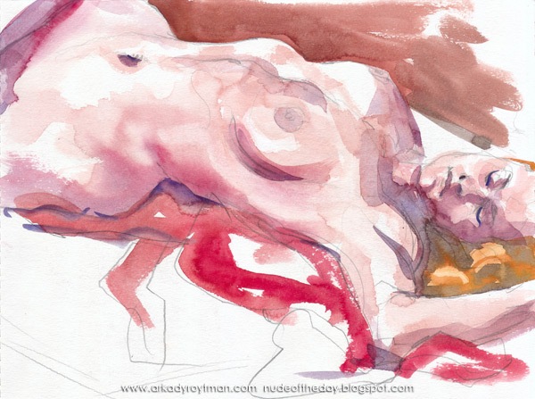 Lillian, Reclining On A Red Cloth
