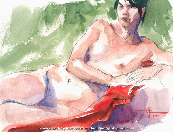 Sivonna, Reclining On A Red Cloth
