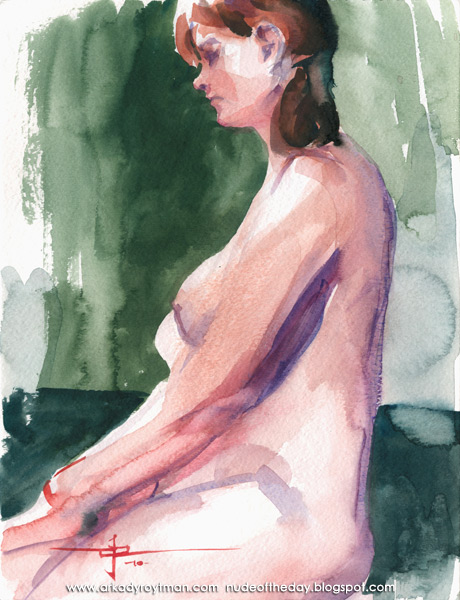 Colleen, Seated In Profile, Her Hands In Her Lap