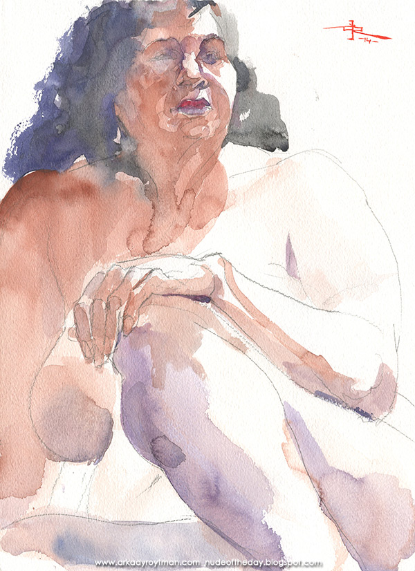 Seated Female Nude, Her Left Hand Resting On Her Knee