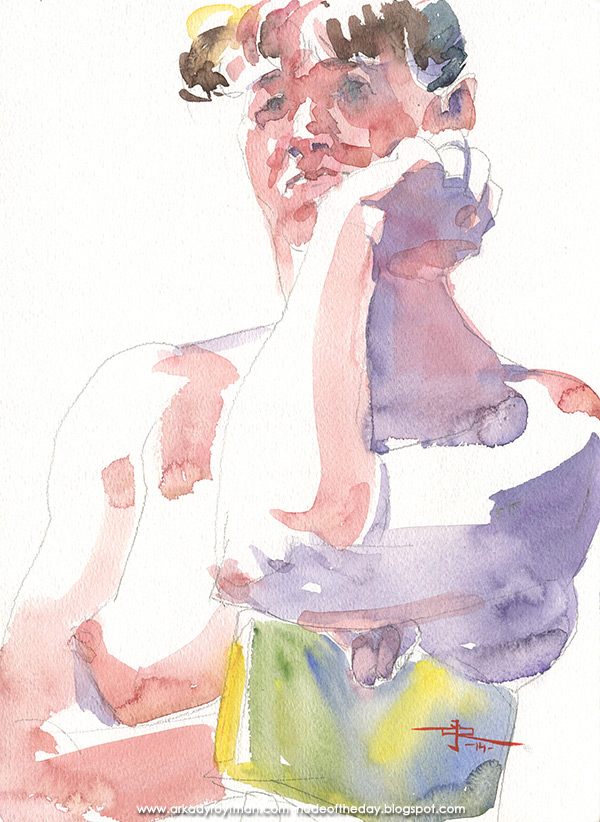 Seated Female Nude, Resting Her Head In Her Left Hand