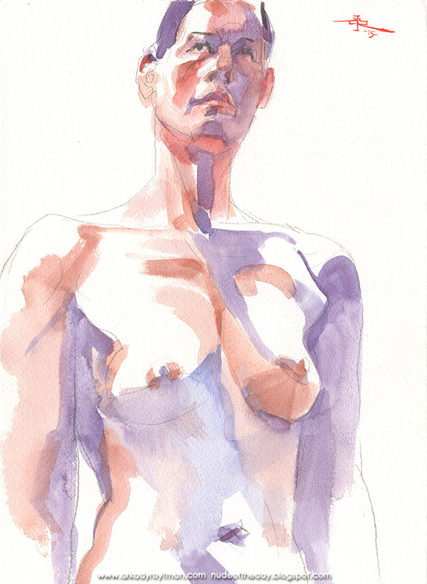 Standing Female Nude, Her Arms At Her Sides